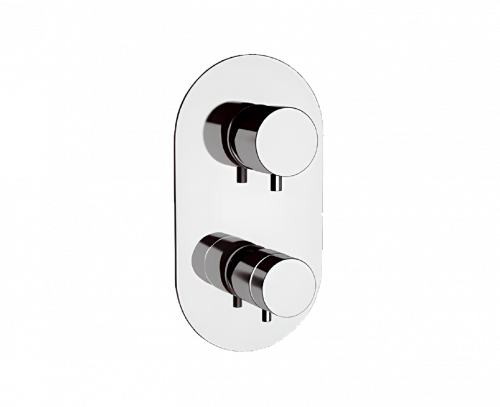 Unterputzmodul MINIMAL THERMO Hebel, 4-weg, thermostatisch | chrom Glanz