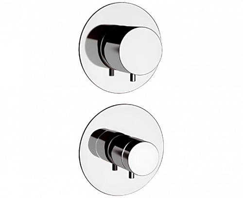 Unterputzmodul MINIMAL THERMO Hebel, 4-weg, thermostatisch | gebürstetem Nickel Glanz