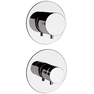 Unterputzmodul MINIMAL THERMO Hebel, 4-weg, thermostatisch | gebürstetem Nickel Glanz