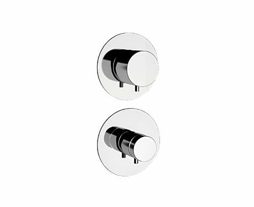 Unterputzmodul MINIMAL THERMO | thermostatisch, Fuenfweg | gebürstetem Nickel Glanz