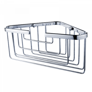 Draht-Eckablage Bond hoch 175 x 175 x 100 mm | Chrom