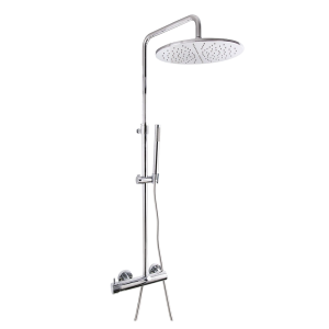 Dusch Set | Aufputz hebel | mit Kopf 200x200 | chromglanz | SWING