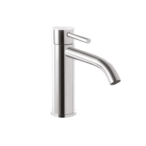 Standwaschtischarmatur | Rurled Hebel | niedrig | 165 | mattes Kupfer | mit einem Abfluss | CURVY