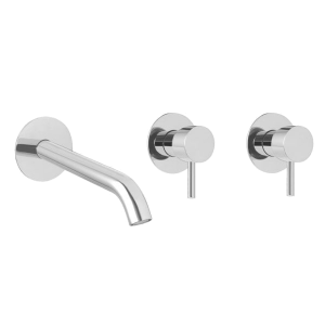 Waschtischarmatur Unterputz | Rurled Hebel | drei -Elementary | mattes Kupfer | CURVY | oberteil