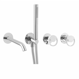 Externer Teil | Wannen-/Duscharmatur - Set Smile | versteckt | Hebel | gebürstetes Nickel