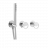 Externer Teil | Wannen-/Duscharmatur - Set Smile | versteckt | Hebel | gebürstetes Nickel matt