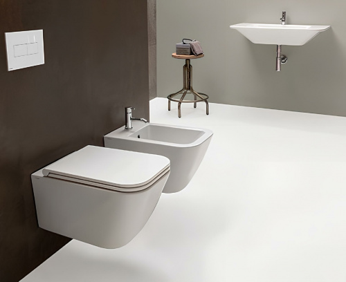 WC-Sitz Globo Stone | 460x340 mm | Soft Close | Weiß Glanz