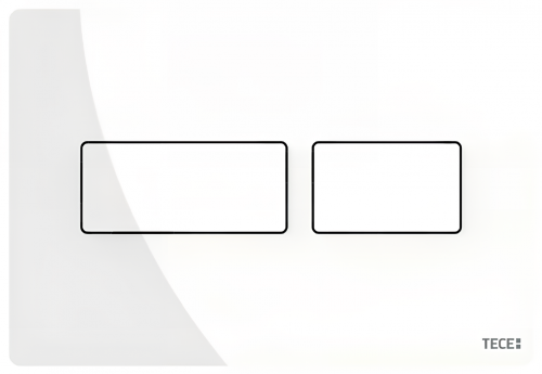 TECEsolid WC-Betätigungsplatte für Zweimengentechnik | weiß glänzend