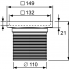 TECEdrainpoint S Rostrahmen aus Edelstahl, 150 mm, Design 