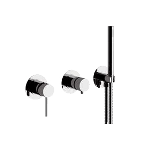 Badarmatur X STYLE | 3-Wege | Hebel | gebürstetem Nickel Glanz