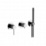 Wannenarmaturen X STYLE | Unterputz | Hebel | gebürstetem Nickel Glanz