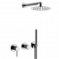 Dusch Set X STYLE | Unterputz | mit hängendem Brausekopf | Ø 200 mm | chrom Glanz