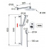 Dusch Set X STYLE , Unterputz, Hebel, Kopfbrause Ø 200 mm | Chrom, hochglanz | Chrom schwarzer Grund